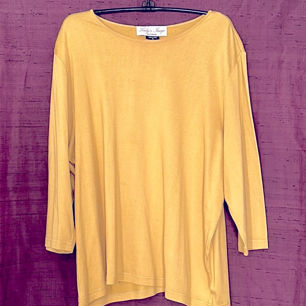 Chartreuse Silk/Cotton Blend Tee